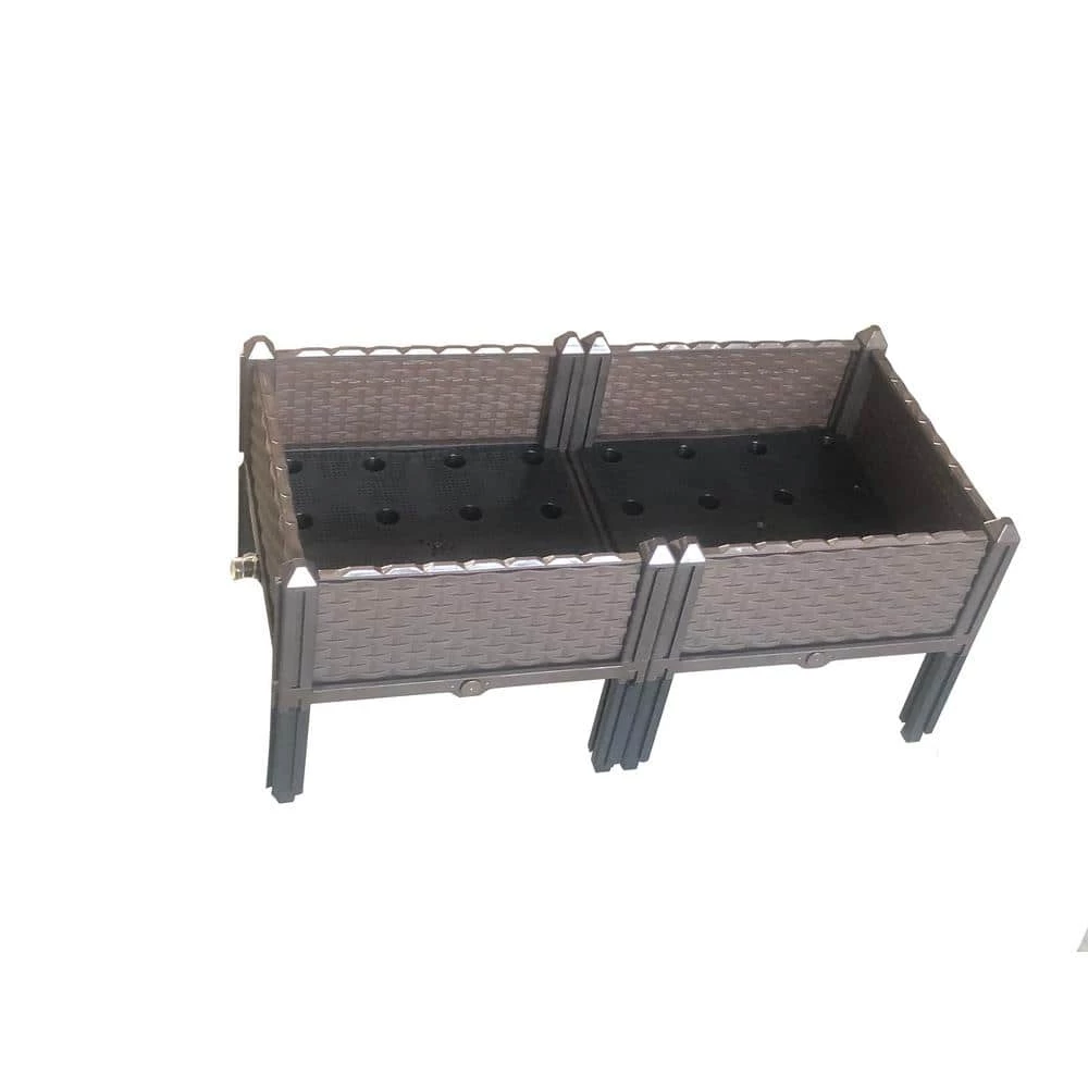 Ejoy DIY Elevated Garden Vegetable and Flower Plastic Planter Box Kit