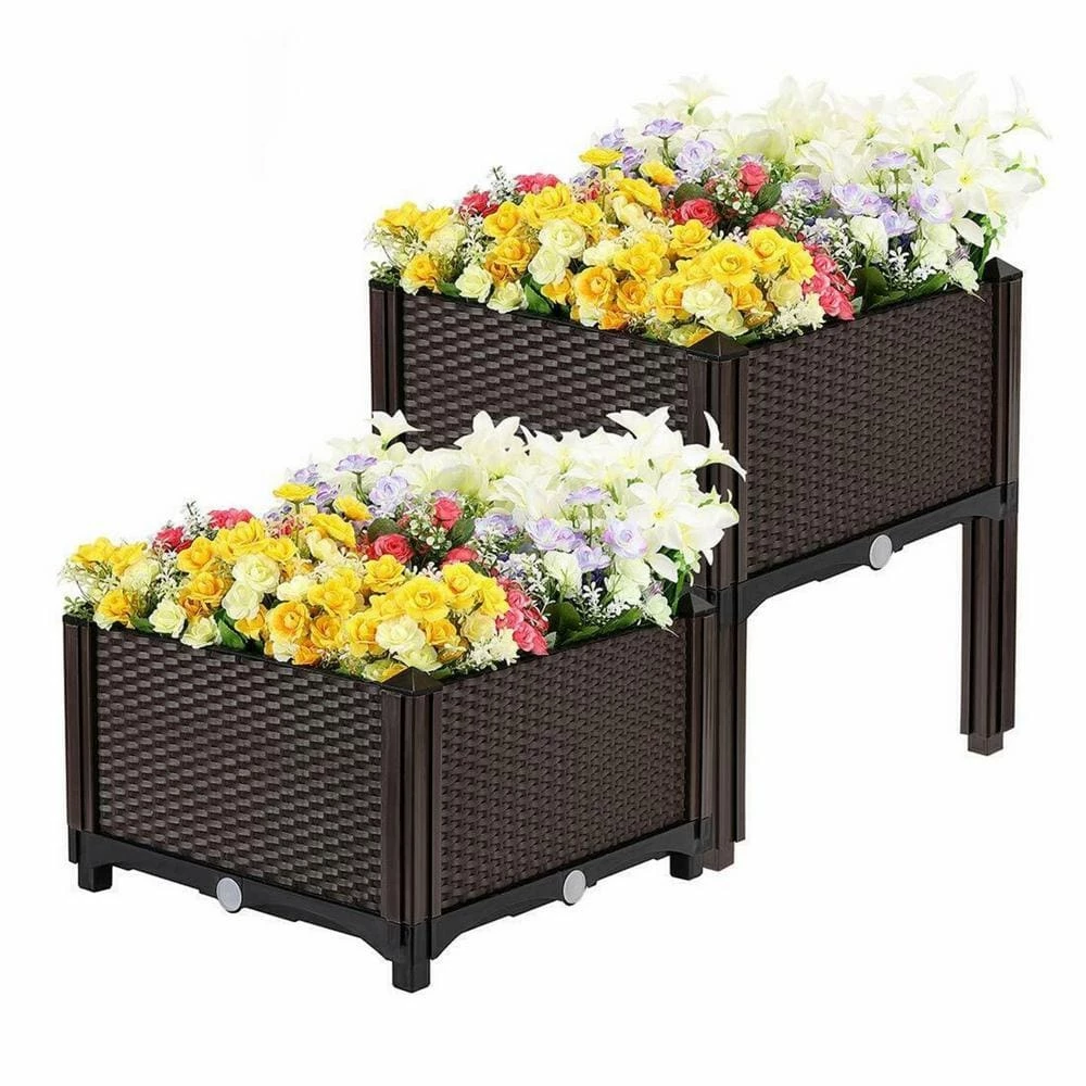 Ejoy DIY Elevated Garden Vegetable and Flower Plastic Planter Box Kit - Image 2