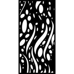 Ejoy 72 in. x 36 in. Black Decorative Composite PE Garden Fence Panel (Set of 3-Piece)