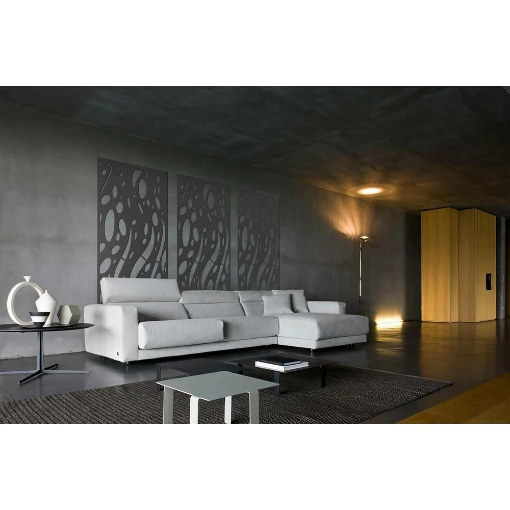 Ejoy 72 in. x 36 in. Black Decorative Composite PE Garden Fence Panel (Set of 3-Piece) - Image 9