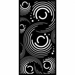 Ejoy 72 in. x 36 in. Black Decorative Composite PE Garden Fence Panel (Set of 3-Piece)