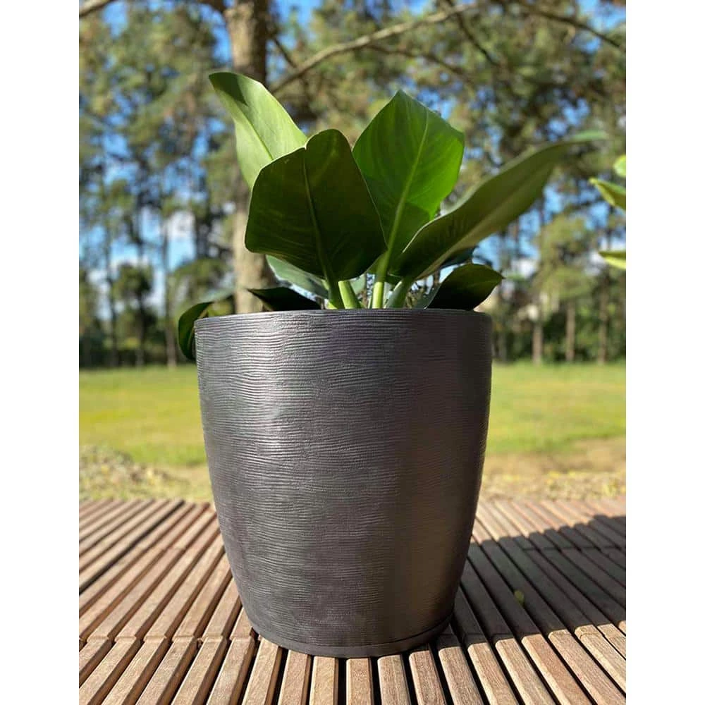 FLORIDIS Amsterdan XX-Large Black Resin Planter Bowl - Image 2