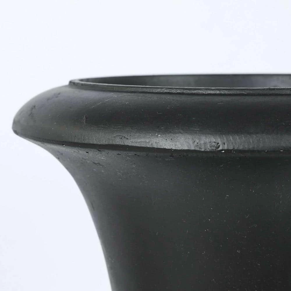 LuxenHome Small Black Fiberclay Urn Planter - Image 4