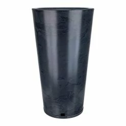 FLORIDIS Genebra Large Black Marble Effect Resin Planter Bowl