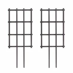 Outdoor Essentials Haven 36 in. Black Barrel Trellis (2‐Pack)