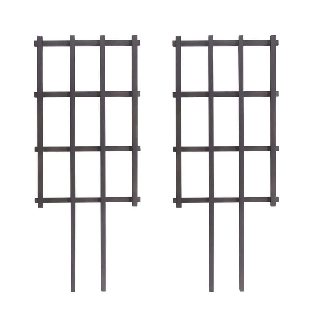 Outdoor Essentials Haven 36 in. Black Barrel Trellis (2‐Pack)