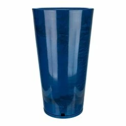 FLORIDIS Genebra Large Blue Marble Effect Resin Planter Bowl