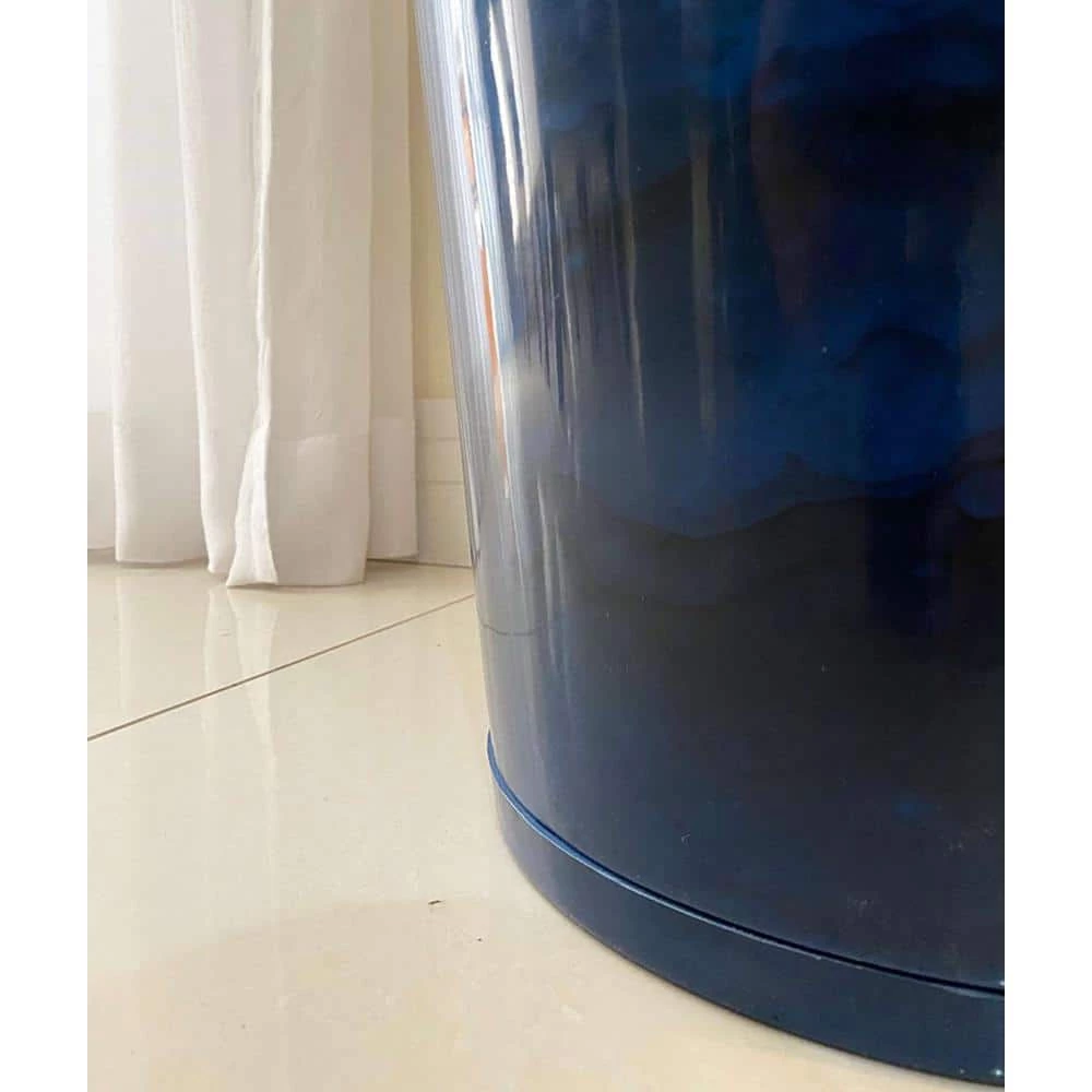 FLORIDIS Genebra Large Blue Marble Effect Resin Planter Bowl - Image 3