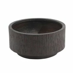 LuxenHome 7 in. H Round Brown MgO Planter