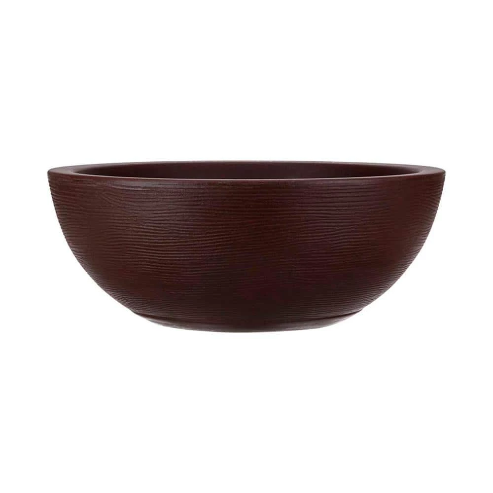 FLORIDIS Amsterdan Large Brown Stone Effect Resin Planter Bowl