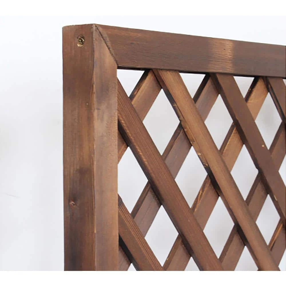 Ejoy 3 ft. x 6 ft. Wood Trellis Lattice Screen Privacy Fence (Set of 3-Pieces) - Image 6