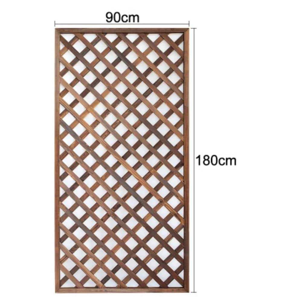 Ejoy 3 ft. x 6 ft. Wood Trellis Lattice Screen Privacy Fence (Set of 3-Pieces) - Image 4