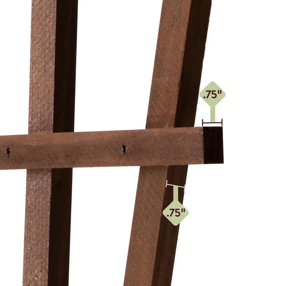 Outdoor Essentials Homestead 48 in. Walnut‐Tone Fan Trellis (2‐Pack) - Image 7