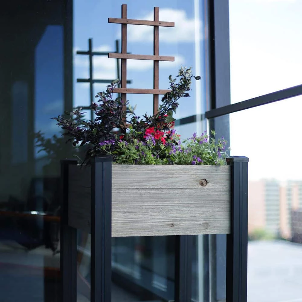 Outdoor Essentials Homestead 36 in. Walnut‐Tone Pot Trellis (2‐Pack) - Image 5