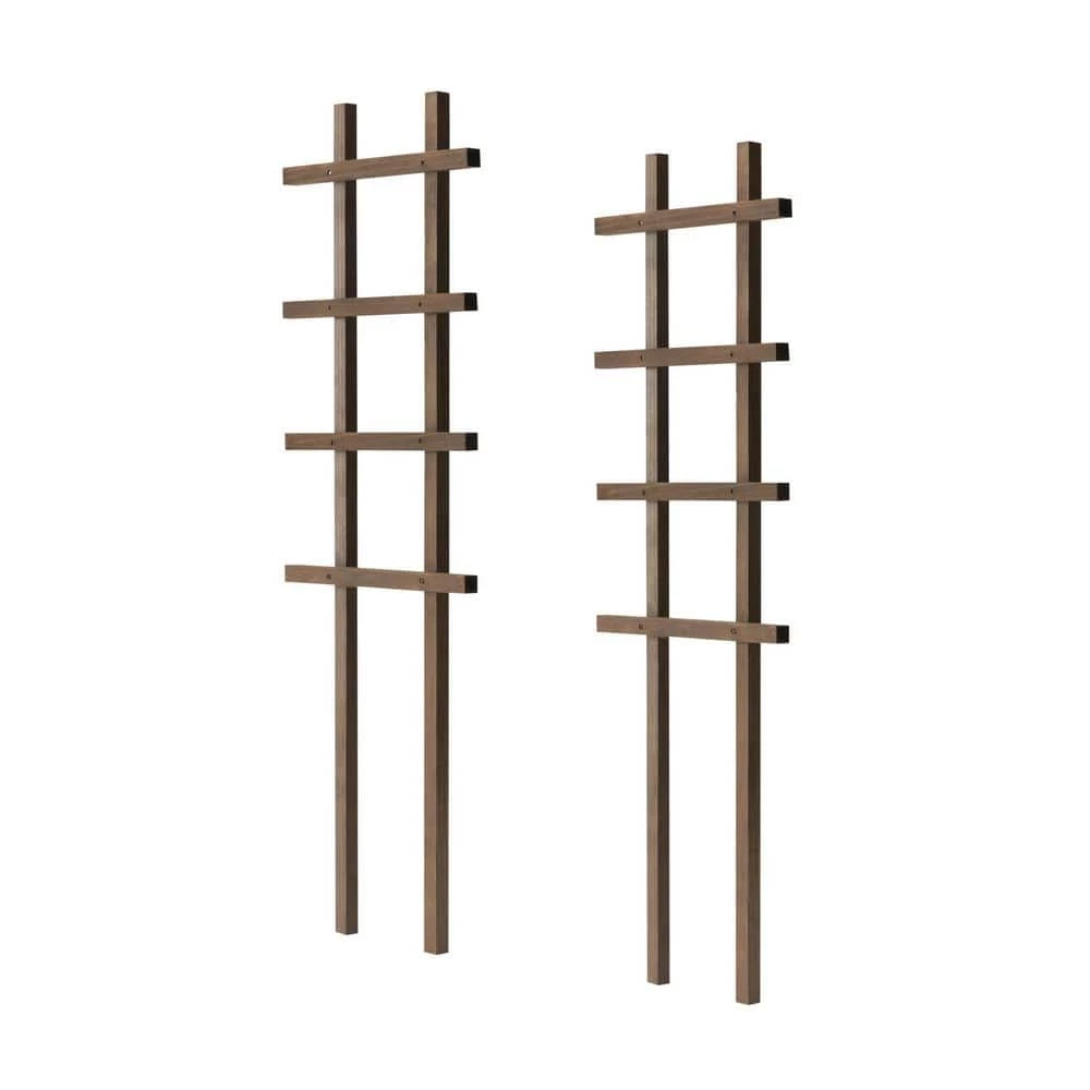 Outdoor Essentials Homestead 36 in. Walnut‐Tone Pot Trellis (2‐Pack) - Image 8