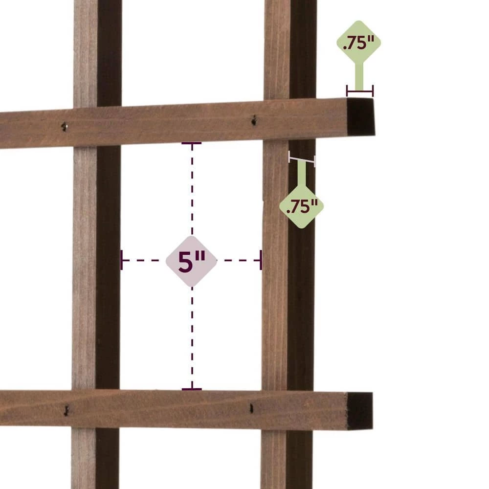 Outdoor Essentials Homestead 36 in. Walnut‐Tone Pot Trellis (2‐Pack) - Image 7