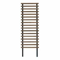 Outdoor Essentials Haven 72 in. Black and Walnut‐Tone Ladder Trellis