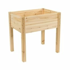 Outdoor Essentials Homestead 28 in. x 20 in. Cedar Raised Garden Bed Planter