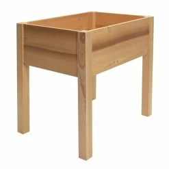 Outdoor Essentials Homestead 28 in. x 20 in. Thermally Modified Cedar Elevated Garden Bed Planter