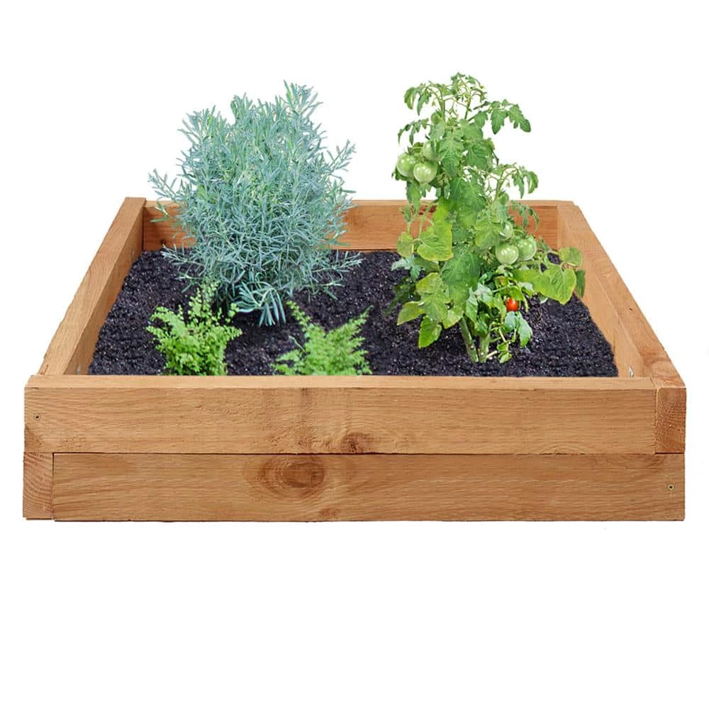 Outdoor Essentials Homestead 3 ft. x 3 ft. Western Red Cedar Raised Garden Bed Kit - Image 2
