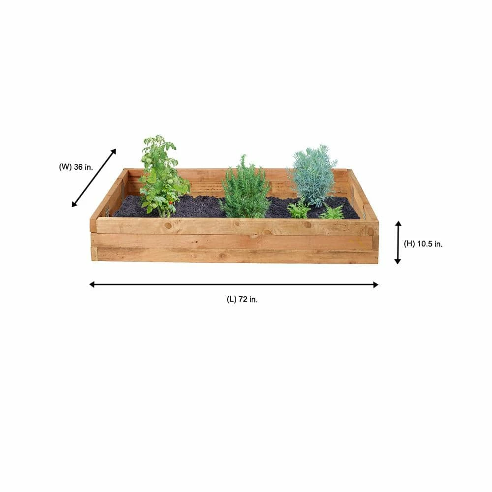 Outdoor Essentials Homestead 3 ft. x 6 ft. Western Red Cedar Raised Garden Bed Kit - Image 6