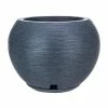 FLORIDIS Florence Large Dark Grey Resin Planter Bowl