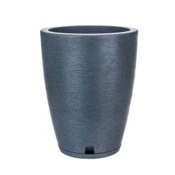 FLORIDIS Amsterdan Medium Dark Grey Resin Planter Bowl