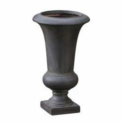 LuxenHome Small Stone Fiberclay Urn Planter