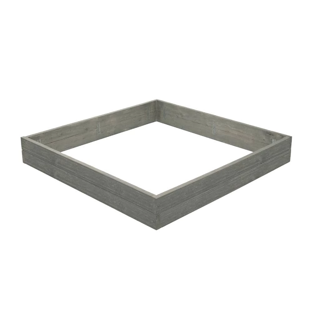 Outdoor Essentials Homestead Rustic 4 ft. x 4 ft. Gray Pine Raised Garden Bed