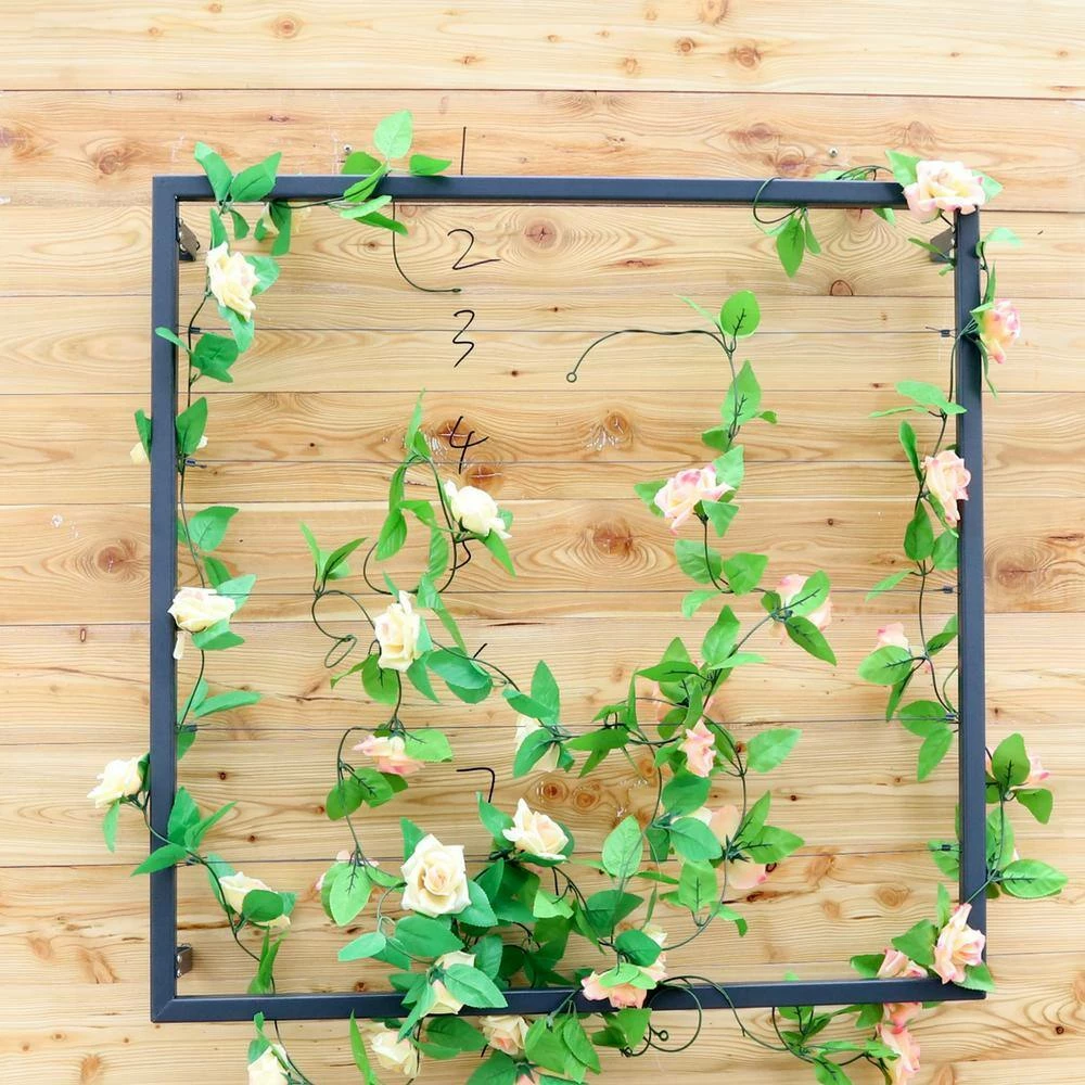 Ejoy 36 in. H x 36 in. W Grey Wall Mounted Steel Lattice Panel Trellis (Set of 2-Pisces) - Image 6