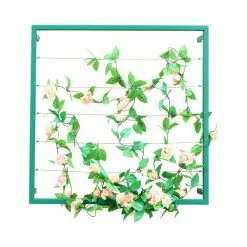 Ejoy 36 in. H x 36 in. W Green Wall Mounted Steel Lattice Panel Trellis (Set of 2-Pisces)