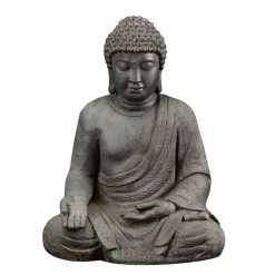 LuxenHome Meditating Buddha Garden Statue