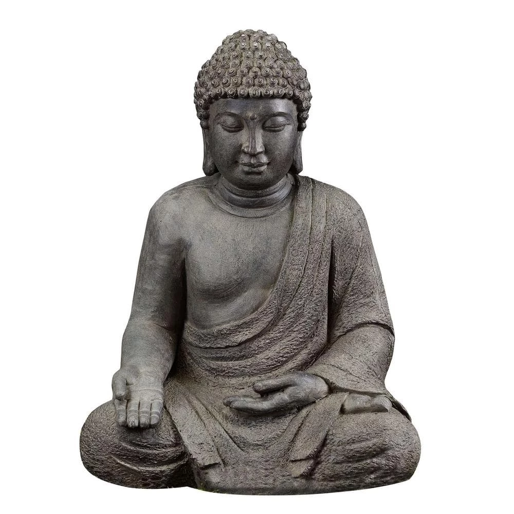 LuxenHome Meditating Buddha Garden Statue