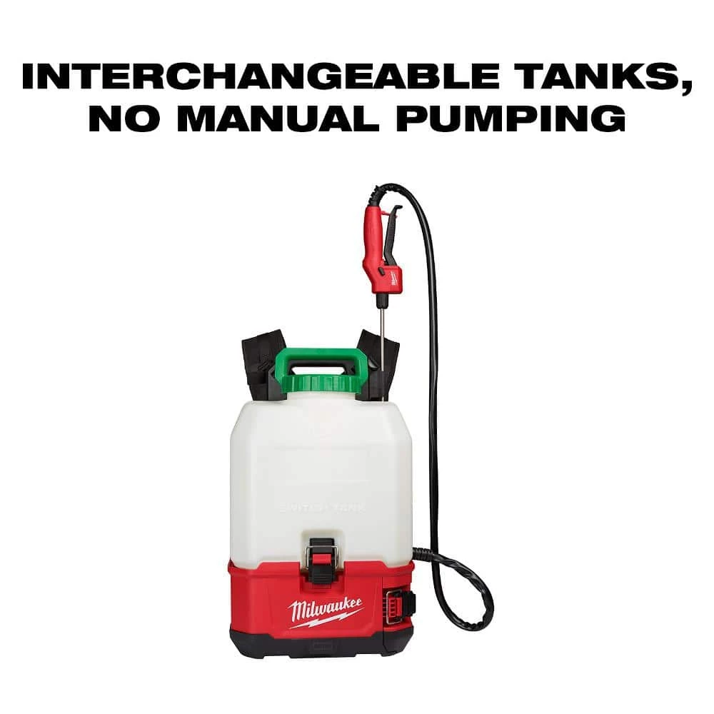 Milwaukee M18 18-Volt 4 Gal. Lithium-Ion Cordless Switch Tank Backpack Pesticide Sprayer with M18 5.0 Ah Battery - Image 3
