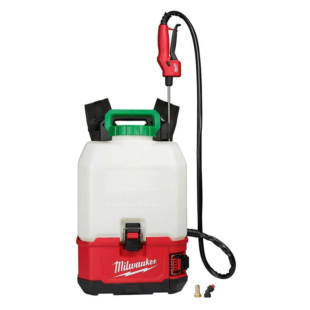 Milwaukee M18 18-Volt 4 Gal. Lithium-Ion Cordless Switch Tank Backpack Pesticide Sprayer Kit with Battery Charger & Safety Glasses - Image 2