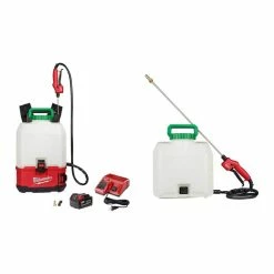 Milwaukee M18 18-Volt 4 Gal. Lithium-Ion Cordless Switch Tank Backpack Pesticide Sprayer Kit with Battery, Charger and (2)Tanks