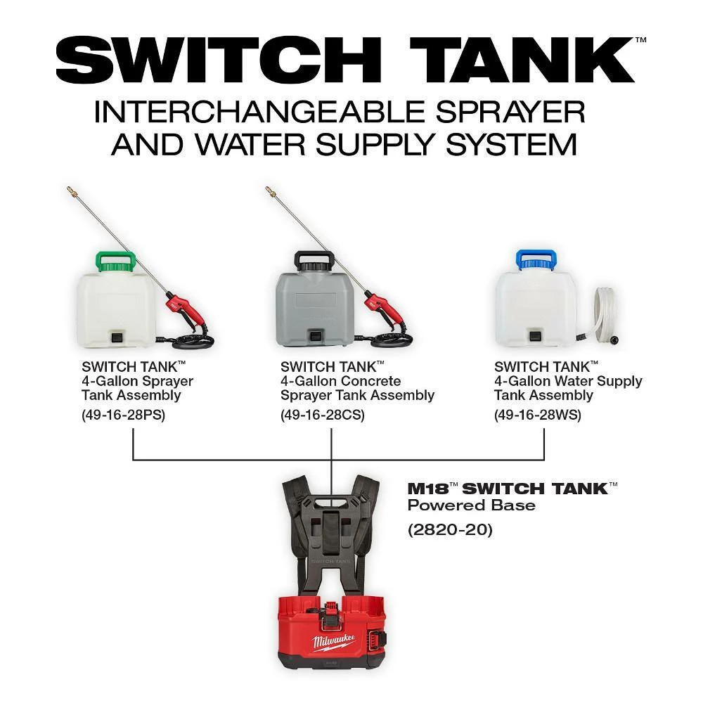 Milwaukee 4 Gal. Switch Tank Pesticide Sprayer Tank Assembly-4 Gal. Switch Tank Pesticide Sprayer Tank Assembly (3-Tanks) - Image 4