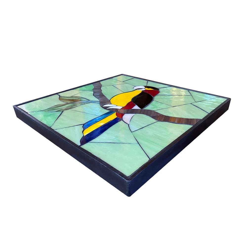 Outdoor Essentials 1 in. x 12 in. x 12 in. Square Polypropylene Parrot Decorative Garden Step Stone - Image 4