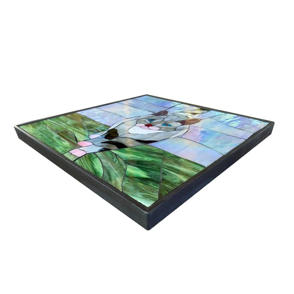 Outdoor Essentials 1 in. x 12 in. x 12 in. Square Polypropylene Cat Decorative Garden Step Stone - Image 5