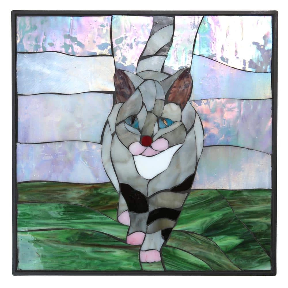 Outdoor Essentials 1 in. x 12 in. x 12 in. Square Polypropylene Cat Decorative Garden Step Stone