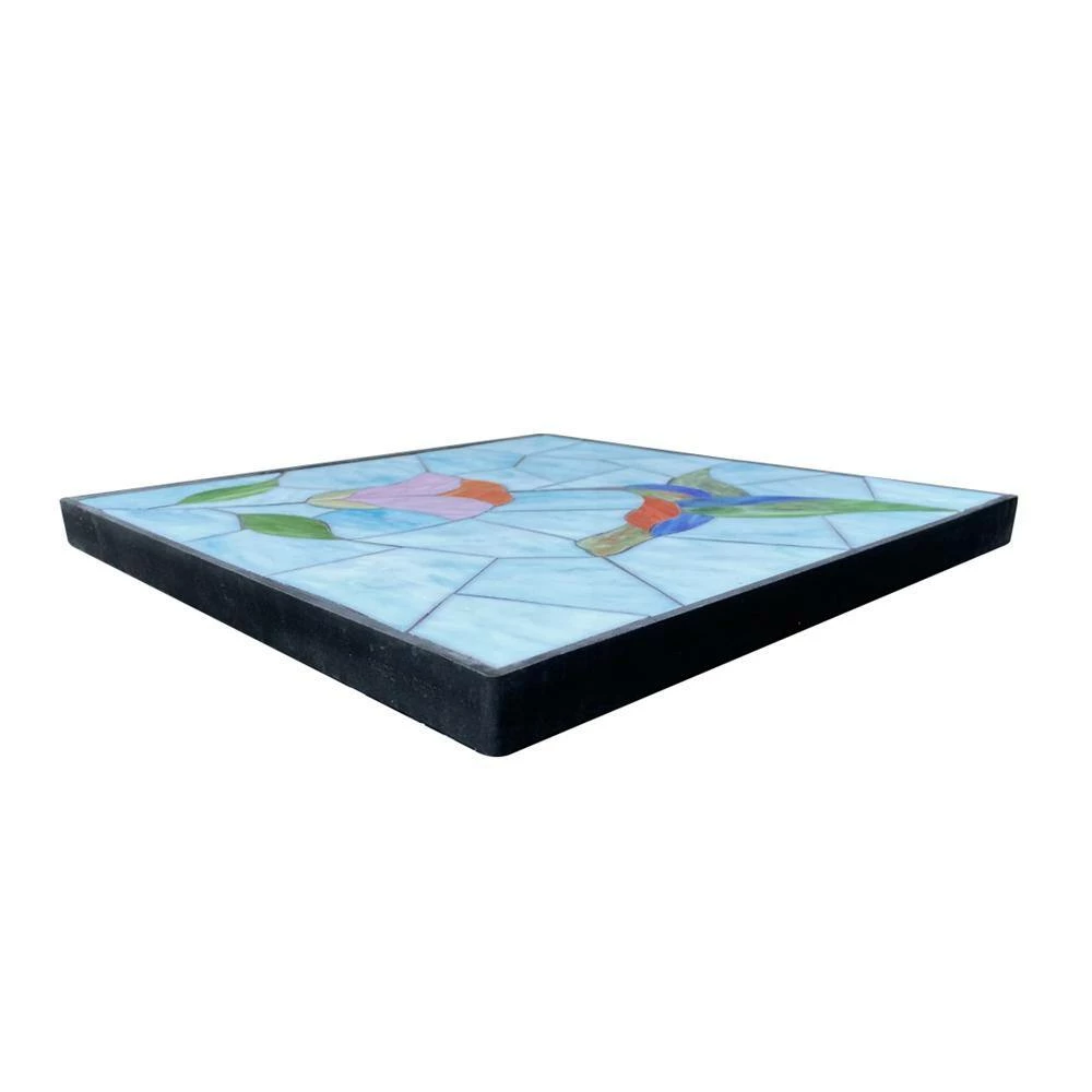 Outdoor Essentials 1 in. x 12 in. x 12 in. Square Polypropylene Hummingbird Decorative Garden Step Stone - Image 5