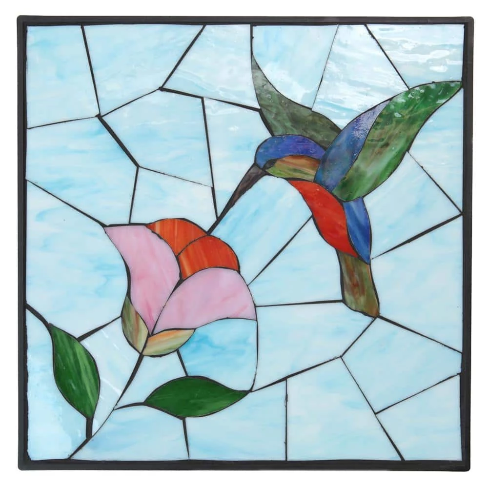 Outdoor Essentials 1 in. x 12 in. x 12 in. Square Polypropylene Hummingbird Decorative Garden Step Stone