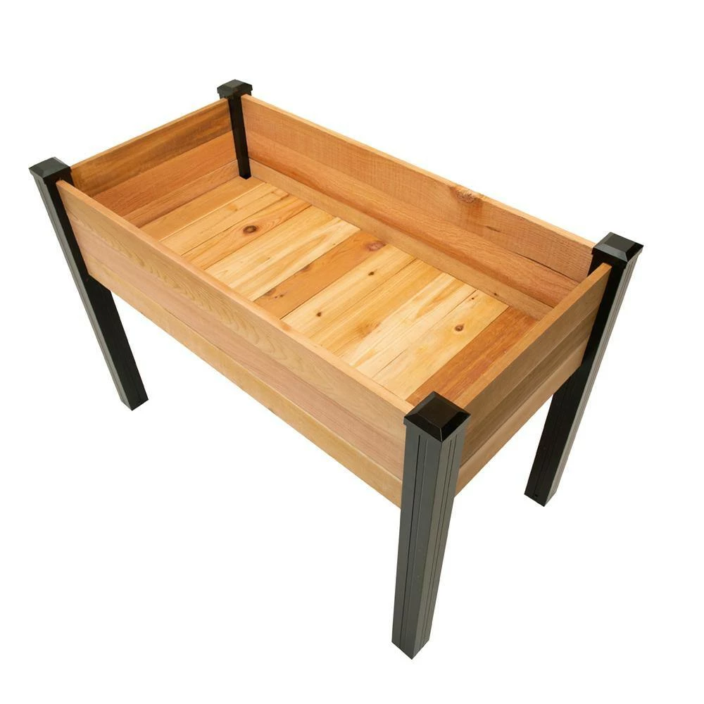 Outdoor Essentials Haven 2 ft. x 4 ft. Natural Cedar Elevated Garden Planter (Tool Free) - Image 5