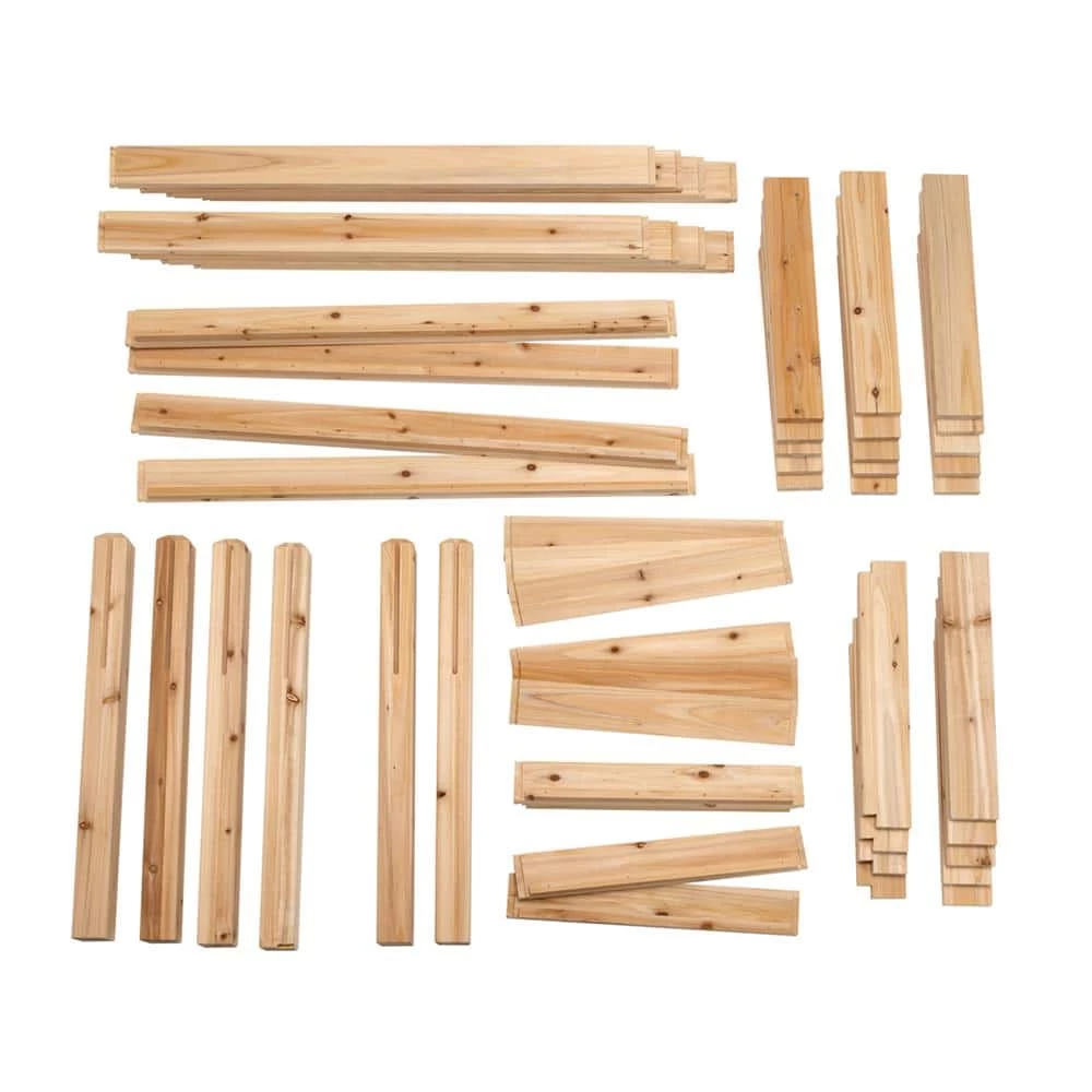 Outdoor Essentials Homestead 2 ft. x 8 ft. Cedar Elevated Garden Planter (Tool Free) - Image 5