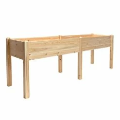 Outdoor Essentials Homestead 2 ft. x 8 ft. Cedar Elevated Garden Planter (Tool Free)