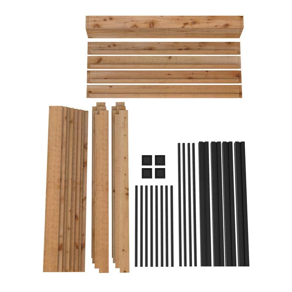 Outdoor Essentials Haven 4 ft. x 4 ft. Natural Cedar Elevated Garden Planter (Tool Free) - Image 4