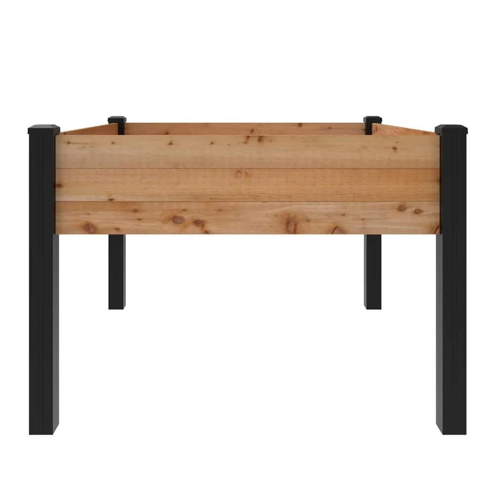 Outdoor Essentials Haven 4 ft. x 4 ft. Natural Cedar Elevated Garden Planter (Tool Free) - Image 5