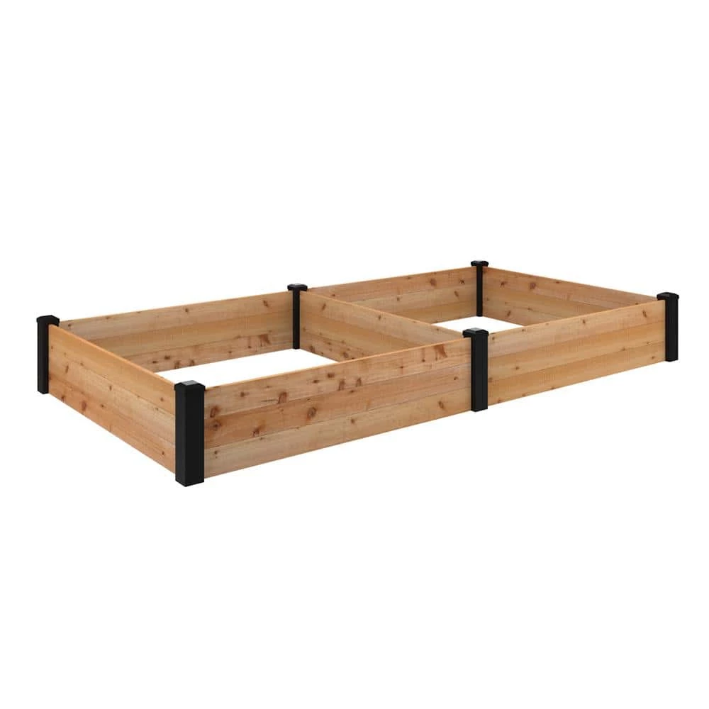 Outdoor Essentials Haven 4 ft. x 8 ft. Natural Cedar Raised Garden Bed (11 in. Height)