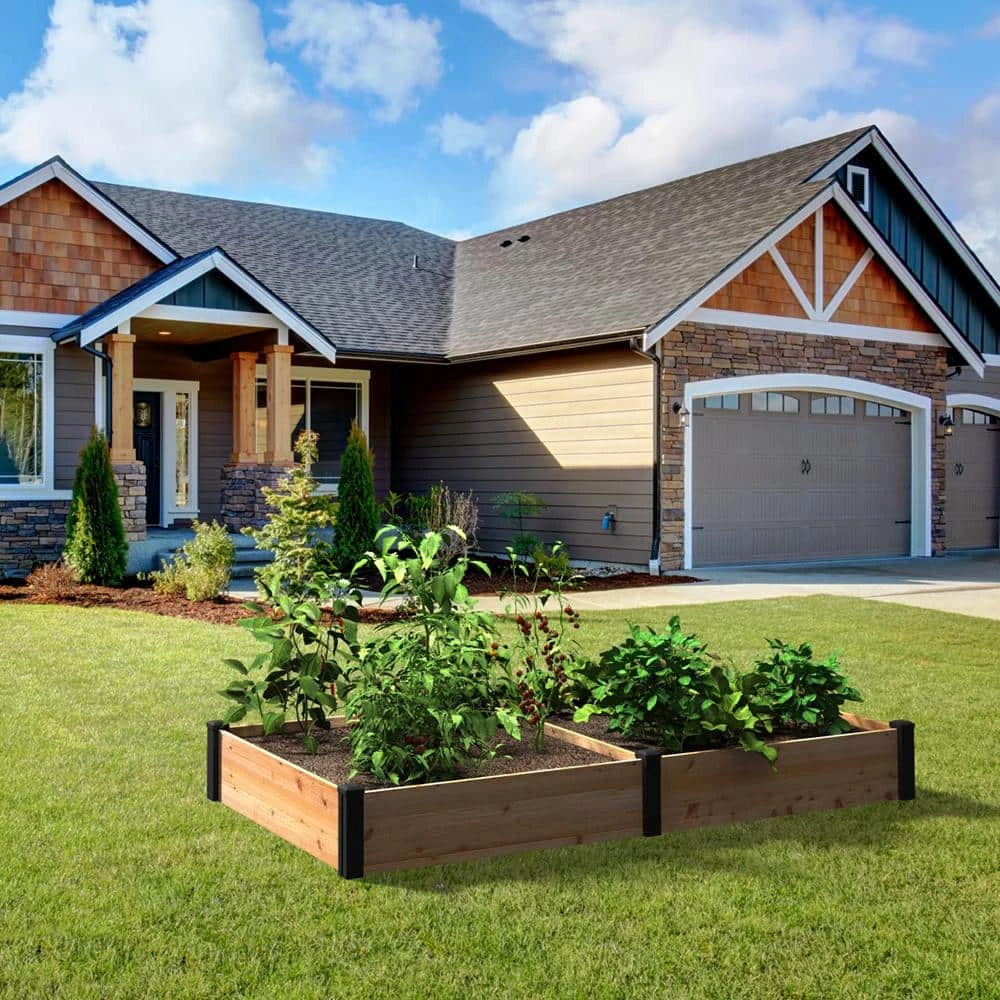 Outdoor Essentials Haven 4 ft. x 8 ft. Natural Cedar Raised Garden Bed (11 in. Height) - Image 2