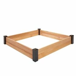 Outdoor Essentials Haven 4 ft. x 4 ft. Natural Cedar Raised Garden Bed (7 in. H)